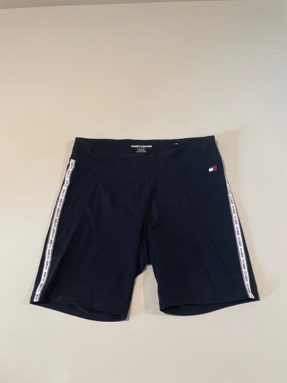 Tommy Hilfiger Sport Size XXL Black Spandex Cotton‑Blend Gorpcore Shorts w/ Logo